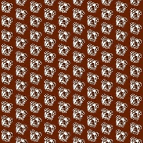 Bulldog orama MINI PRINT - Brown