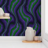 flowing wave - purple green