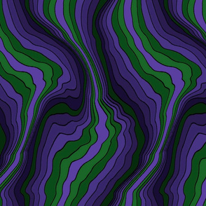 flowing wave - purple green