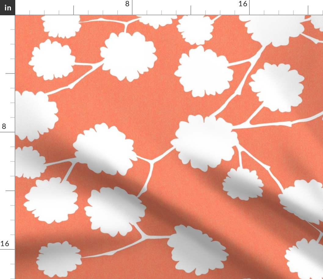 Blossoming - Coral - Reverse - Large scale