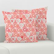 Retro poppy spring flowers pastel scandinavian style