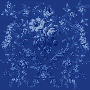 Faded Rococo in DEEP BLUEBERRY