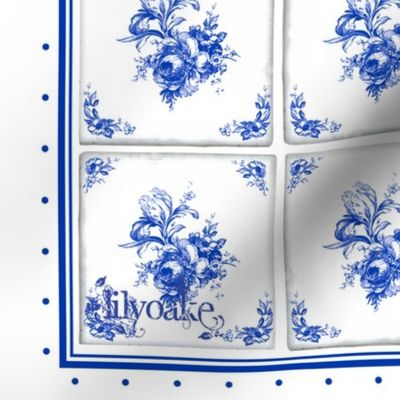Blue Tiles Tea Towel