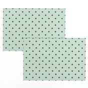 Mint Gray Polka