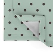 Mint Gray Polka