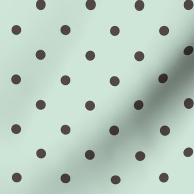 Mint Gray Polka