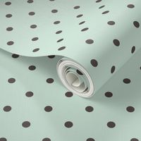 Mint Gray Polka