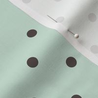 Mint Gray Polka