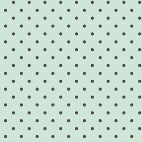 Mint Gray Polka