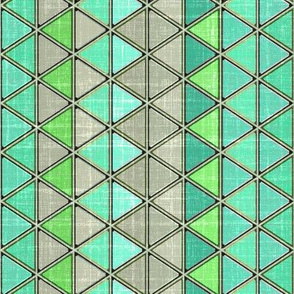 Linen in Triangles green