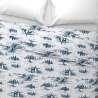 labrador toile white indigo