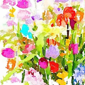 Summer Watercolor Floral Bouquet