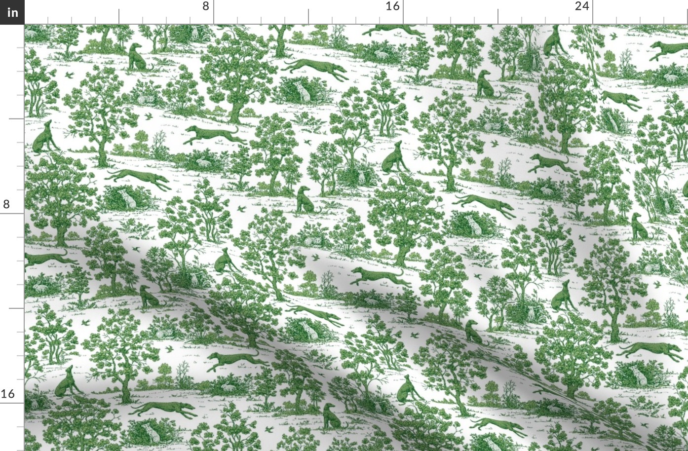 Green Greyhound Toile 