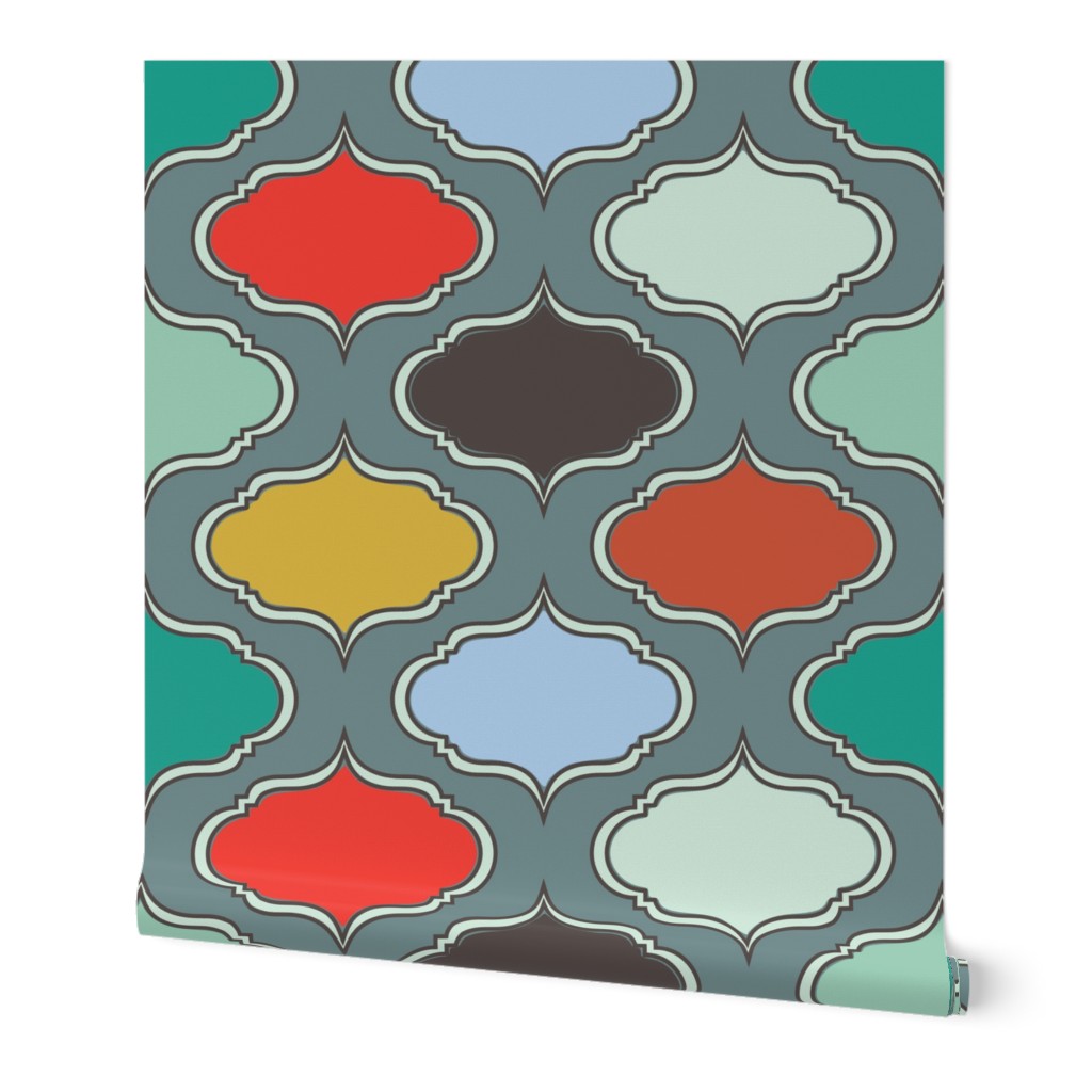 Moroccan Damask Teal