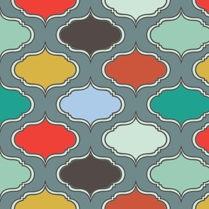 Moroccan Damask Teal