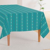 Angel Hound in Teal and Cream