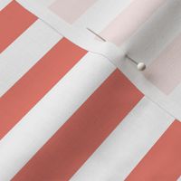 Coral and White Stripe