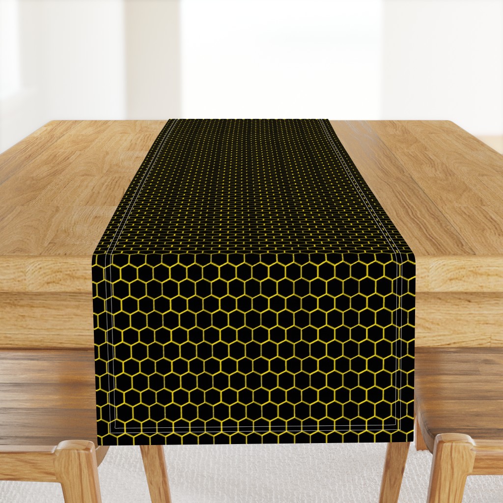 Black and Yellow Beehive Honeycomb Hexagon