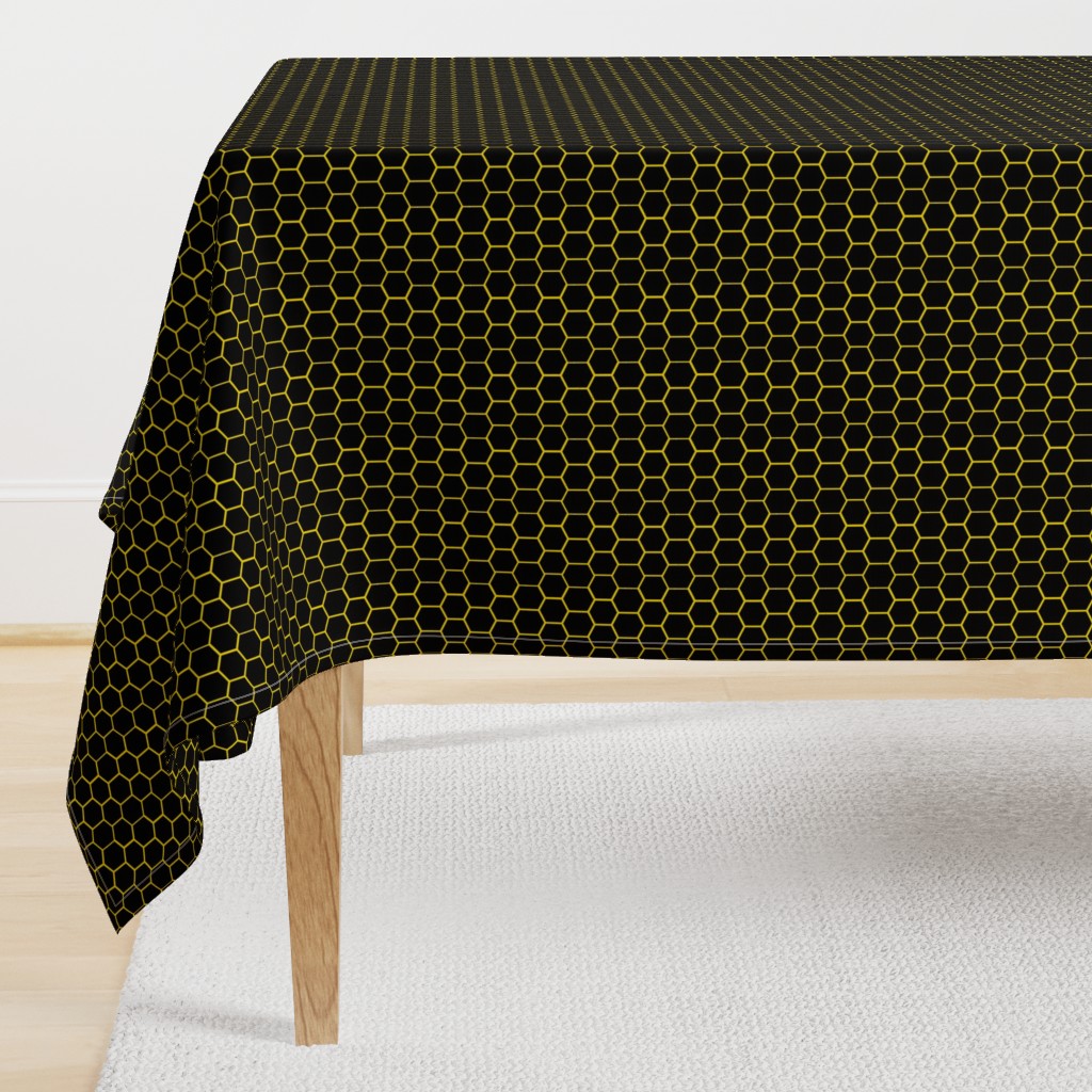 Black and Yellow Beehive Honeycomb Hexagon