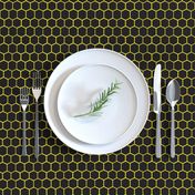 Black and Yellow Beehive Honeycomb Hexagon