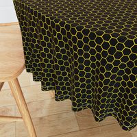 Black and Yellow Beehive Honeycomb Hexagon
