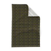 Black and Yellow Beehive Honeycomb Hexagon