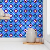 Bed Bug Argyle blue