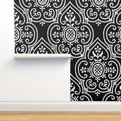 Lace Medallion ~ Black and White