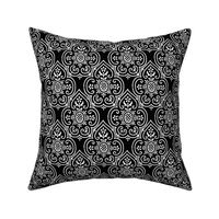 Lace Medallion ~ Black and White