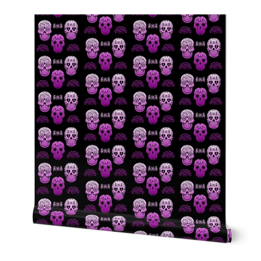 Sugar Skull Purple Ombre