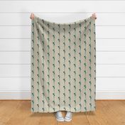 mini pine cone silhouette in teal