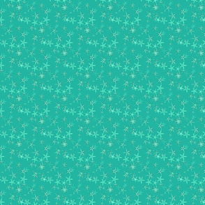 Bright Turquoise Confetti Stars