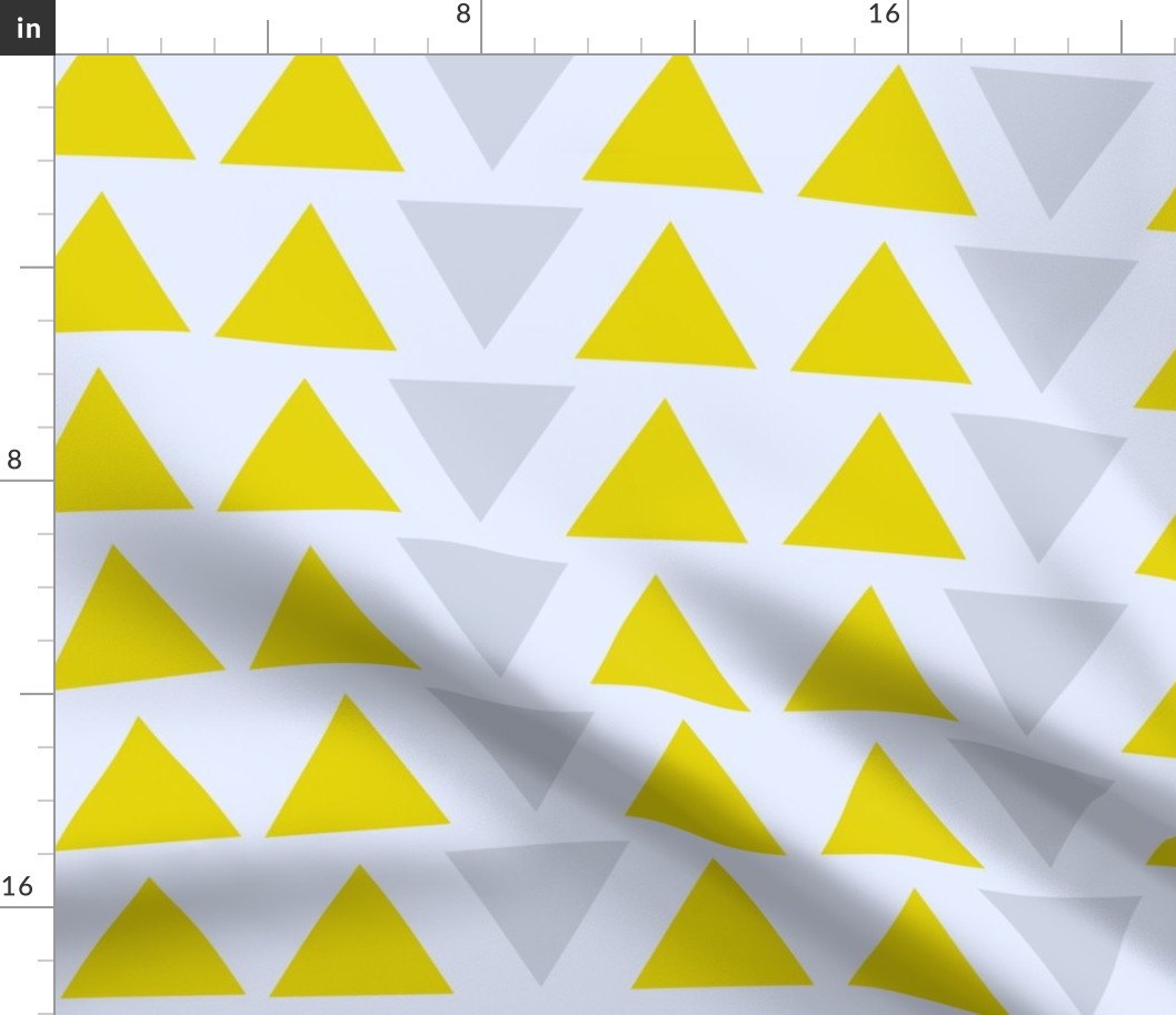 Mustard and Grey Triangles 