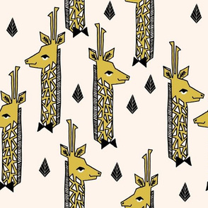 Giraffes - Champagne/Black/Mustard