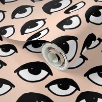 eyes // blush eye fabric cute scary creepy scary halloween fabric