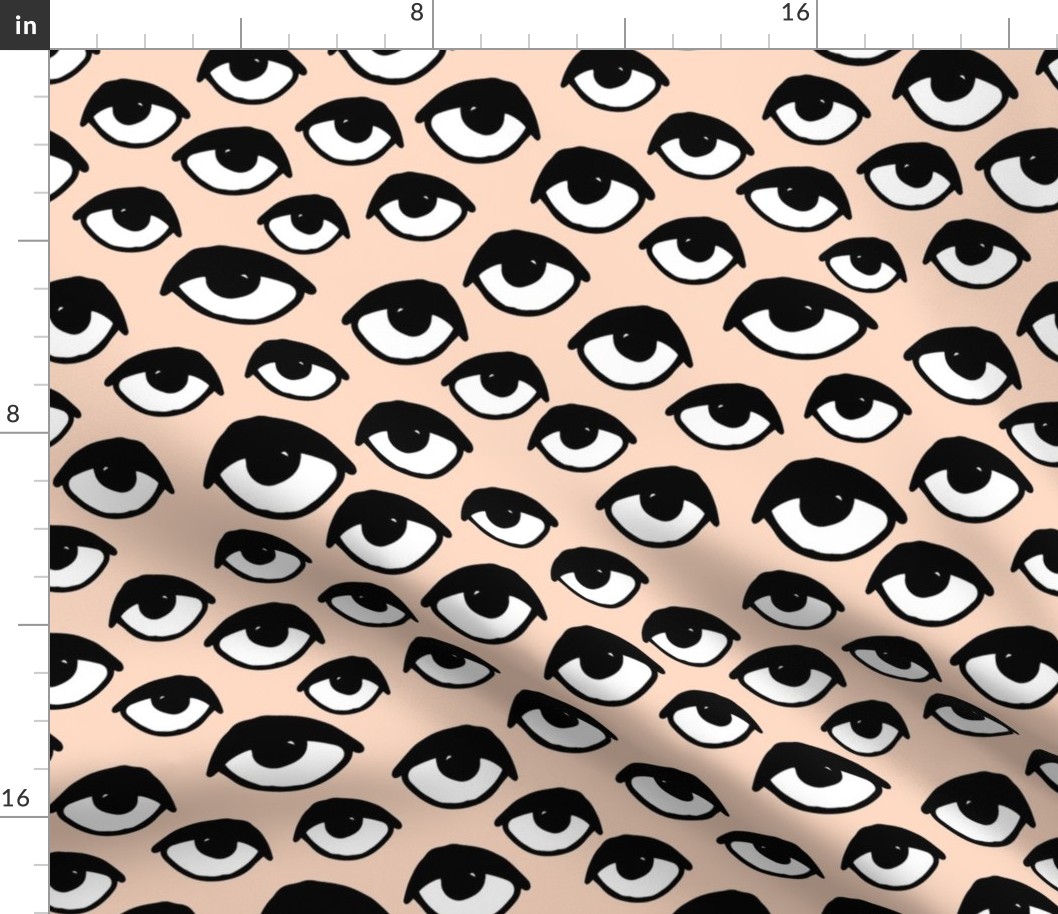 eyes // blush eye fabric cute scary creepy scary halloween fabric