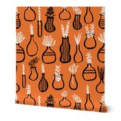 Garden Herbs - Kitchen Series - Orange/Black/White by Andrea Lauren