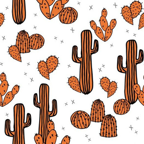 cactus // orange kids boys boys room cacti orange