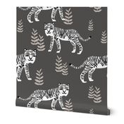 Safari Tiger - Charocal/White by Andrea Lauren