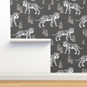 Safari Tiger - Charocal/White by Andrea Lauren