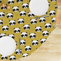 panda // mustard yellow pandas fabric cute illustrated panda bear fabric kawaii fabric andrea lauren