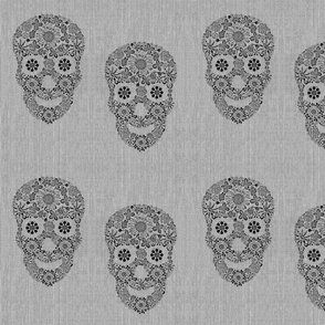 burlap skulls 