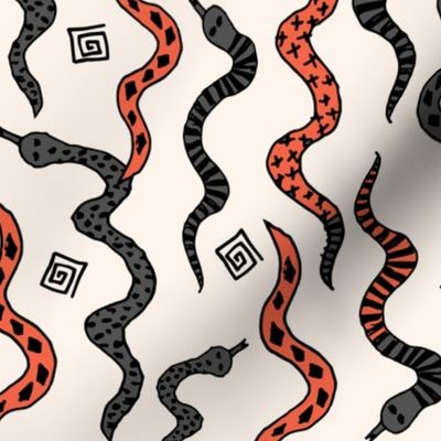 snake // off-white coral red charcoal boys kids 