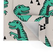 dinosaurs // green t-rex trex tyrannosaurus rex prehistoric kids boys 