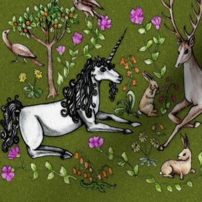 medieval unicorn garden