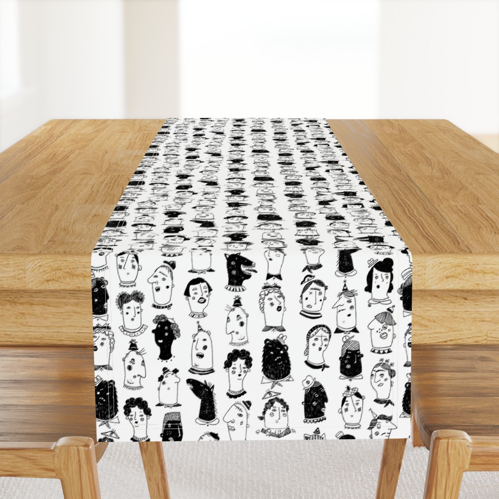 People Pattern - Black / White