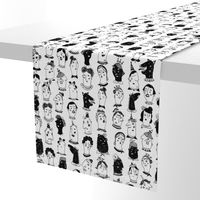 People Pattern - Black / White