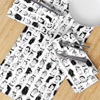 People Pattern - Black / White