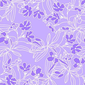Low Volume floral in Purple