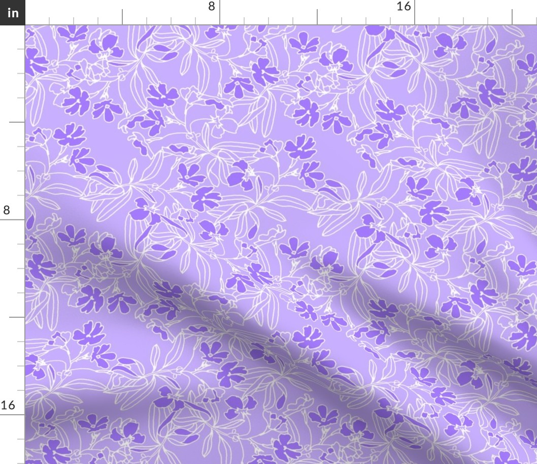 Low Volume floral in Purple